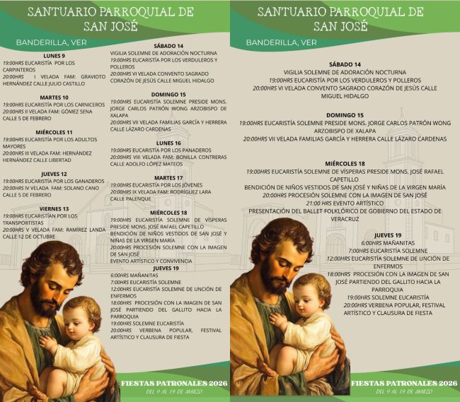 SE SUMA GOBIERNO MUNICIPAL DE BANDERILLA PARA FORTALECER FIESTA PATRONAL DE SAN JOSÉ