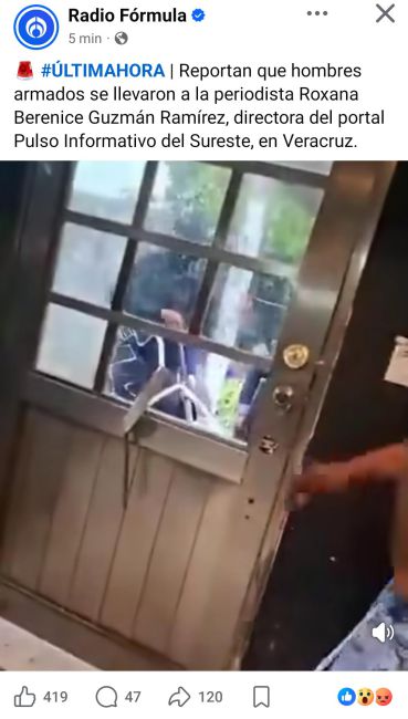 Sujetos desconocidos secuestran a reportera en Nanchital; había cubierto operativos de autoridades.